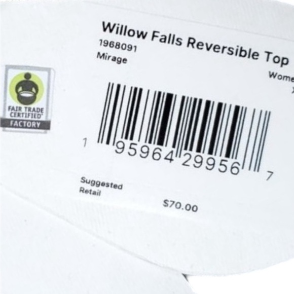 🌻NEW w/tags Prana Small Willow Falls Reversible Swim Top in Mirage Pattern (2) - Picture 12 of 12